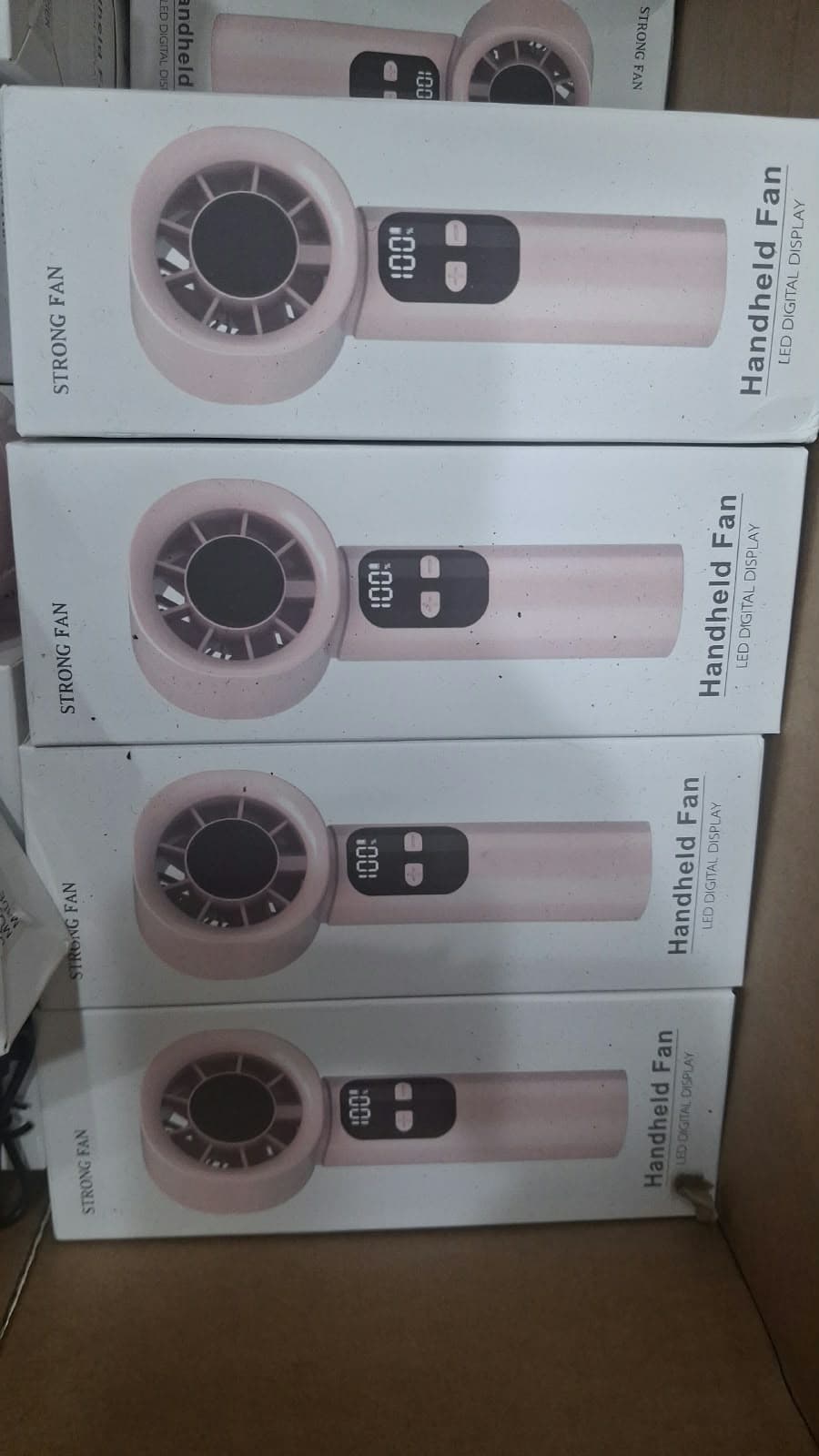 مروحة يد شحن بشاشة ديجيتال LED